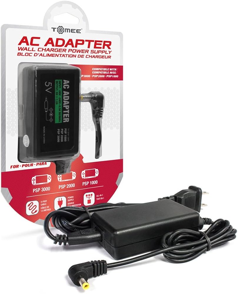 AC Adapter for PSP 3000/ PSP 2000/ PSP 1000 - Tomee (X5)